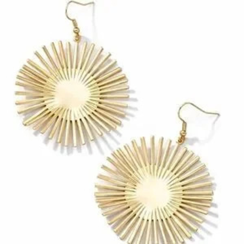 Gold Disc Earrings (3108)